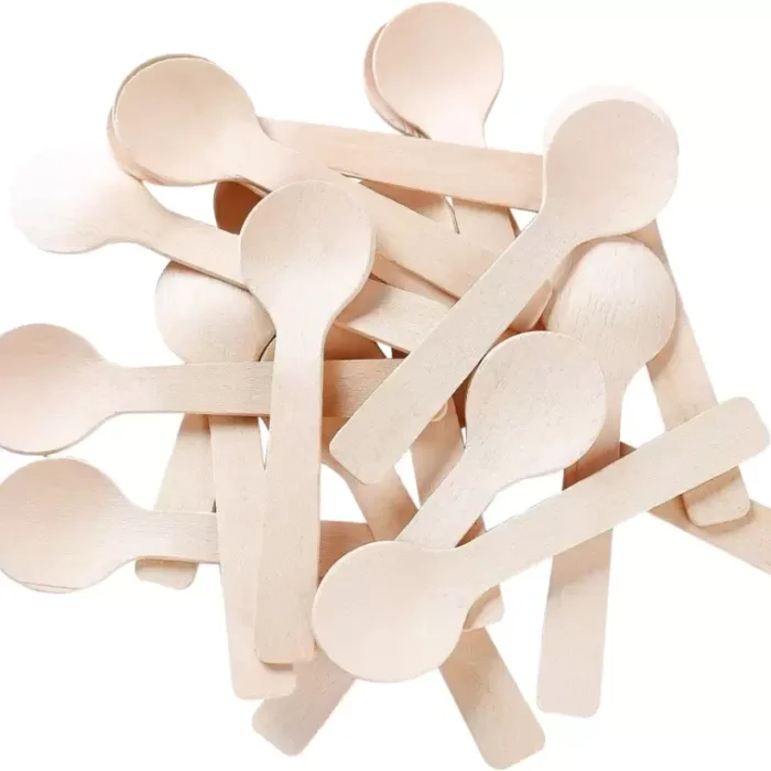 100mm-Disposable-Wooden-Spoon-5 100ml ice cream spoon manufacturer in Delhi