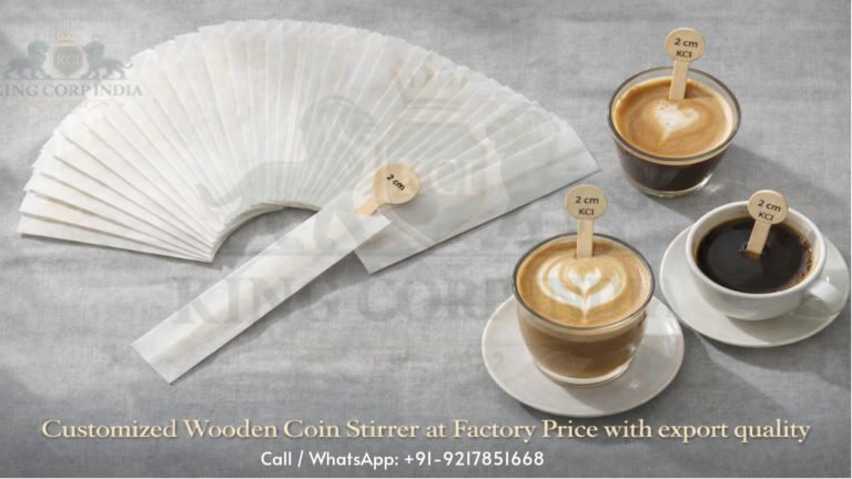 India’s Top Trusted Customized Disposable Wooden Coin Coffee Stirrer Manufacturer & Exporter in India
