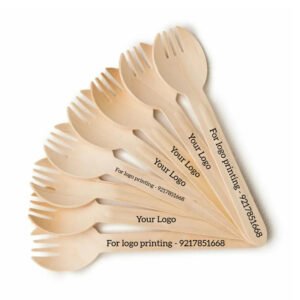 logo printed 140mm disposable wooden spork manufacturer