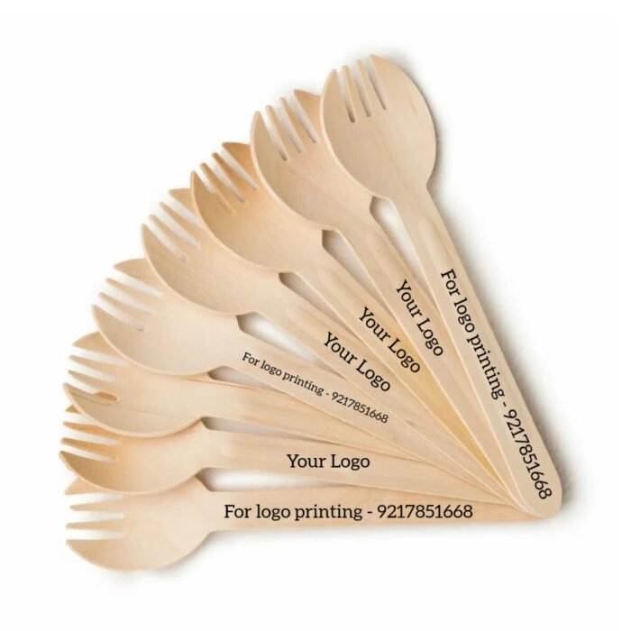 logo printed 140mm disposable wooden spork manufacturer