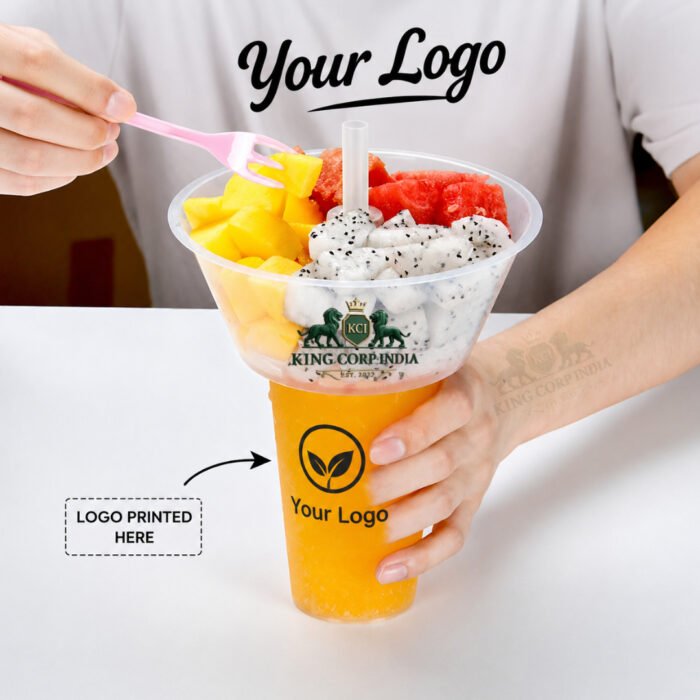 Logo Printed 2-in-1 Snack and Drink Cup Manufacturer in India