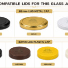 350gm glass jar lids manufacturer in india
